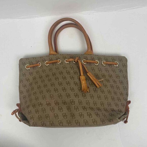 Vintage Dooney & Bourke Purse Tan Brown Made in USA Handle Bag - Picture 8 of 14